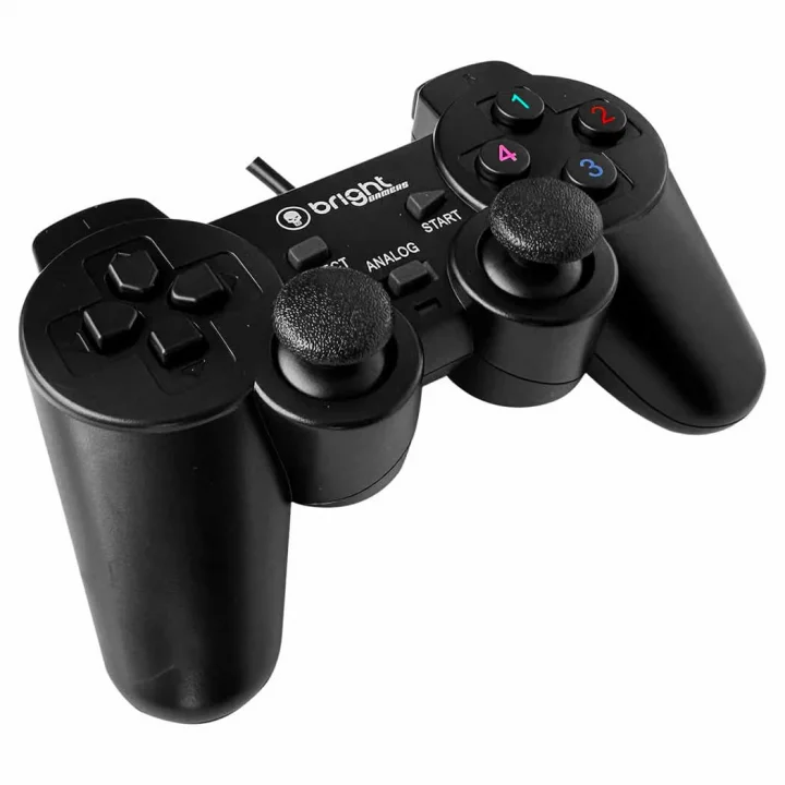 Controle Joystick Bright Para PC, USB 2.0, Preto - JS001