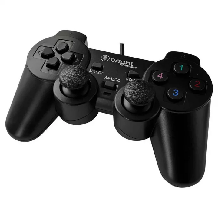 Controle Joystick Bright Para PC, USB 2.0, Preto - JS001