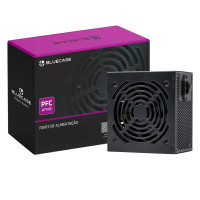 Fonte Bluecase 500W, PFC Ativo, Bivolt, Preto - BLU500-PFCPS2B