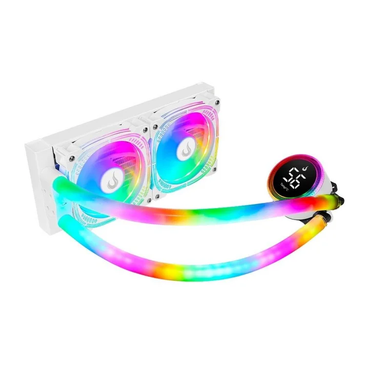 Water Cooler Rise Mode Aura Ice, ARGB, 240mm, AMD/Intel, Branco - RM-WAI-02-ARGB