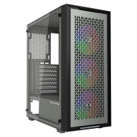 Gabinete Gamer Bluecase X-Frame SE, mATX, Lateral Vidro, USB 3.0, 3 Fans, Sem Fonte, Cinza - BG-050