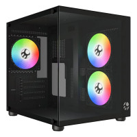 Gabinete Gamer Bluecase Pure PRO, mATX, Lateral Vidro, USB 3.0, 3 Fans, Sem Fonte, Preto - BG-064